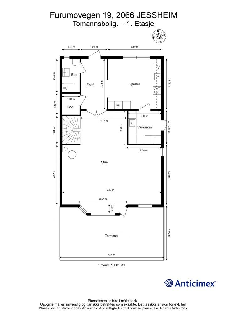 Plantegning 1. Etasje.
