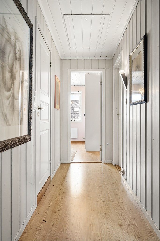 Gangen i andre etasje gir tilgang til alle rommene.