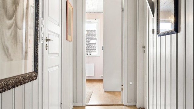 Gangen i andre etasje gir tilgang til alle rommene.