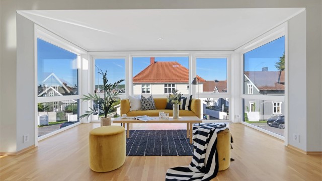 Fantastiske lys og utsiktsforhold i boligen