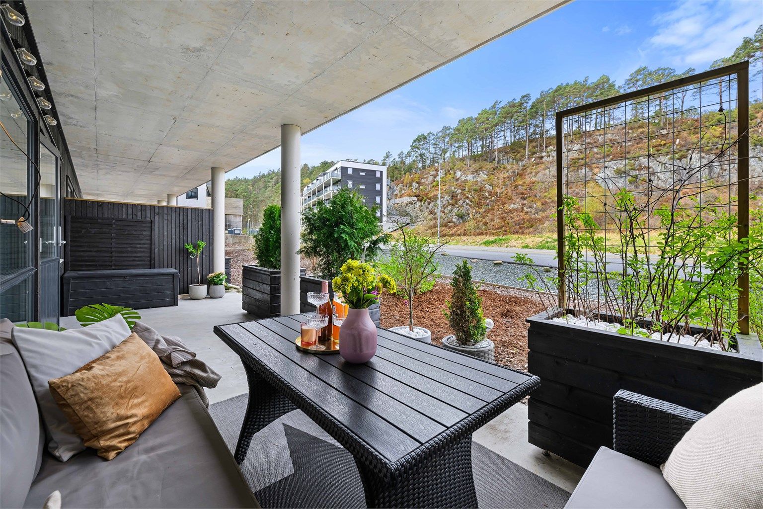 Terrassen er på hele 20 kvm 