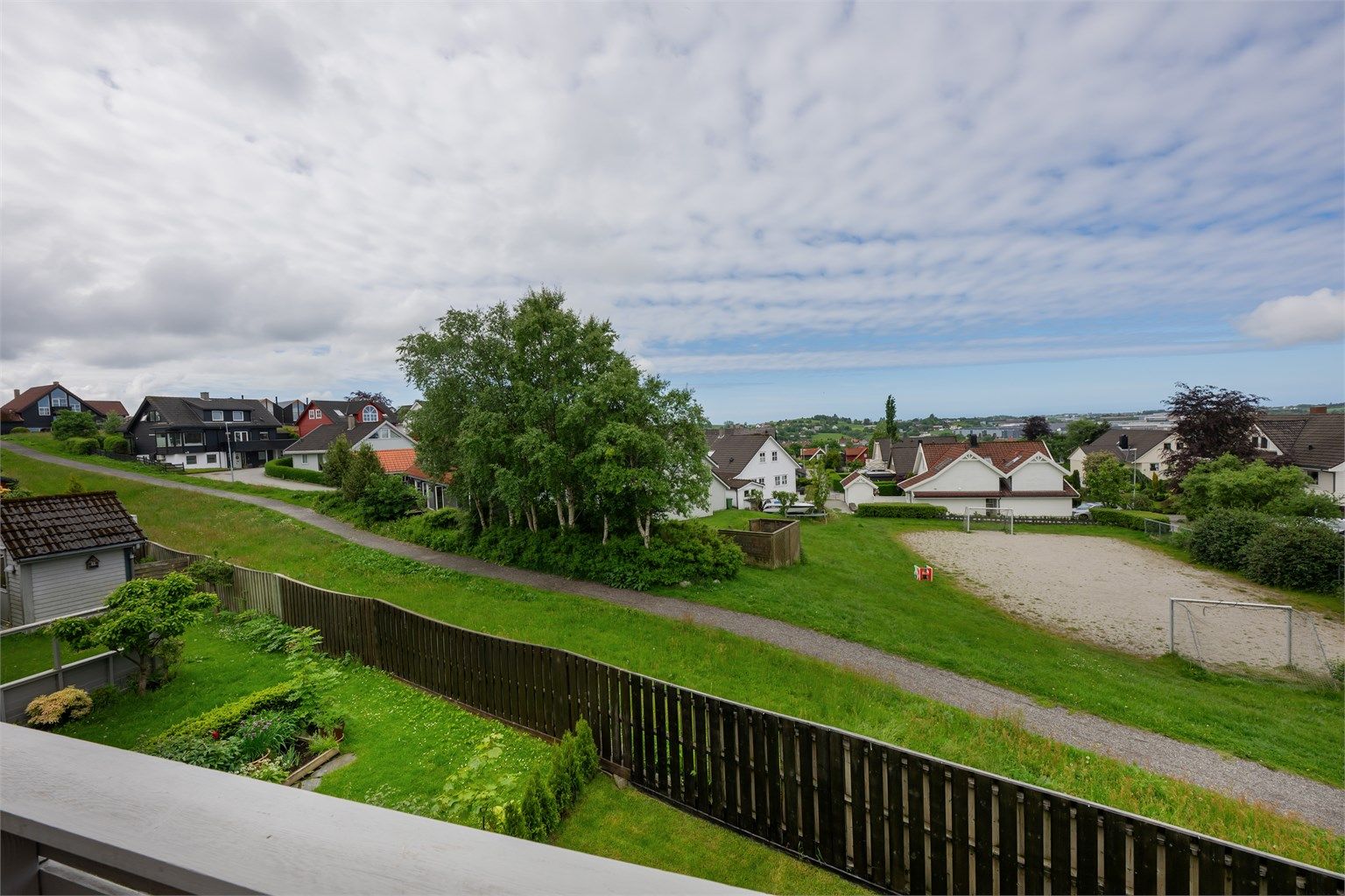 Friområde like utenfor boligen. 