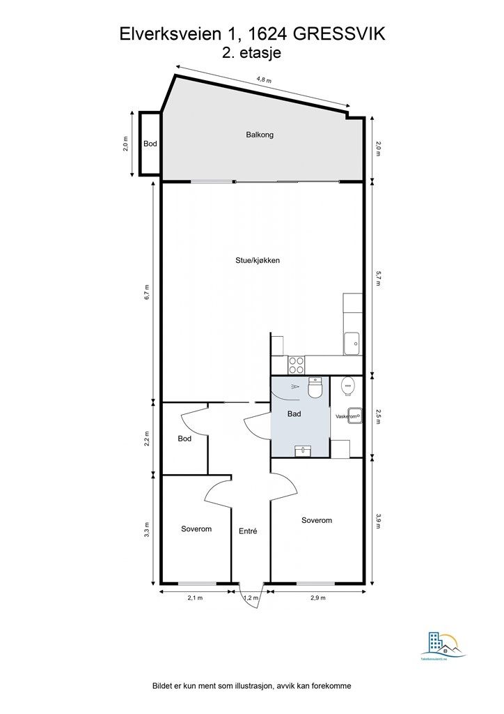 Planskissen er veiledende.