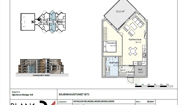 Eiendomsmegler Krogsveen v/ Vegard Gran-Andersen har nå kontraktsposisjon på Skjønhaugtunet trinn 3 for salg.