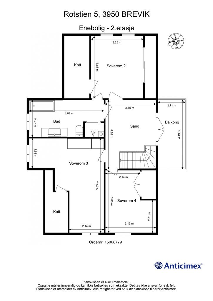Plantegning- 2. etasje