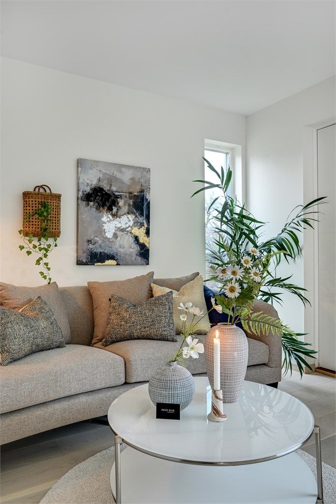 Detaljene skaper en lun og innbydende atmosfære.