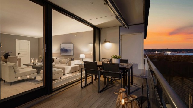 Velkommen til Lysaker Brygge 13! Her bor du med en unik beliggenhet på bryggekanten.