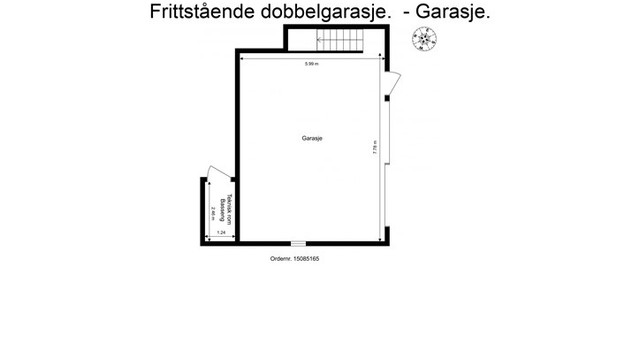 Veiledende skisse av garasje.