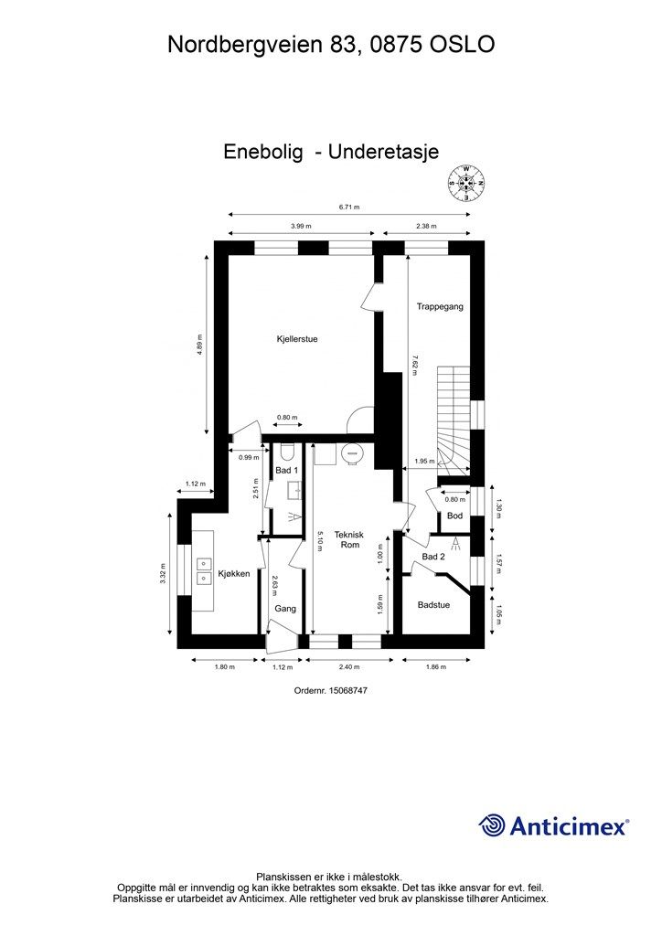 Plantegning - Underetasje.