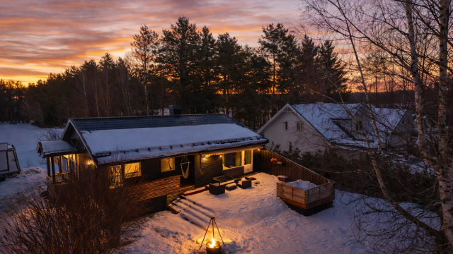 Velkommen til Myrstien 7! Bildet er redigert med kunstig intelligens. Stemningsbilde - avvik kan forekomme. Fotograf: Anders Botnmark.