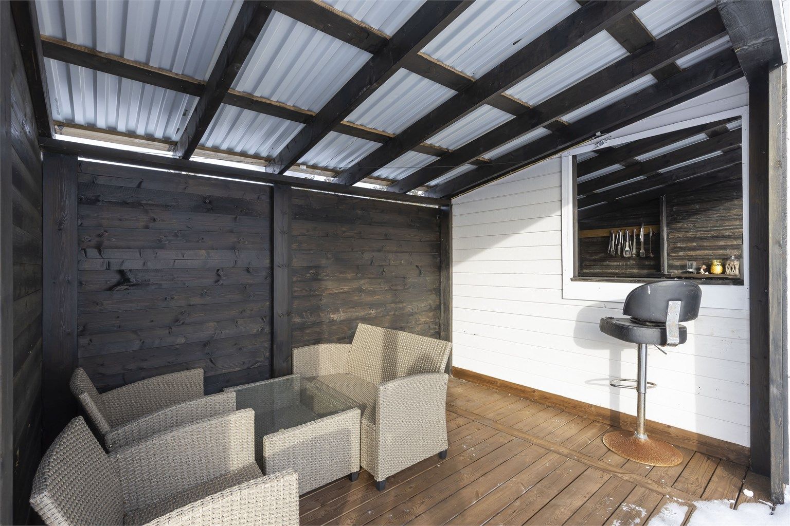 Utestue med utekjøkken