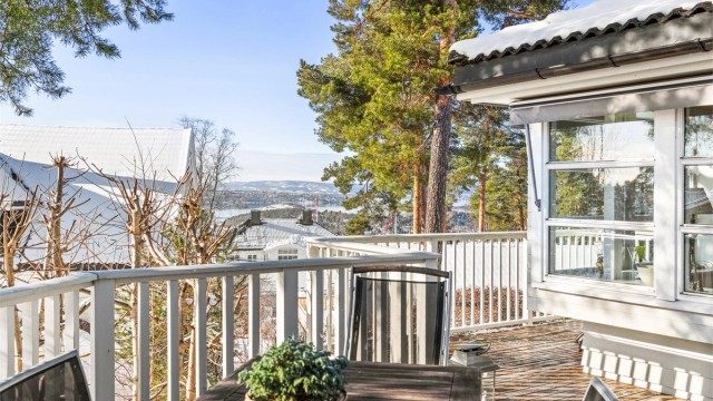 Nor fjordutiskt fra terrassen