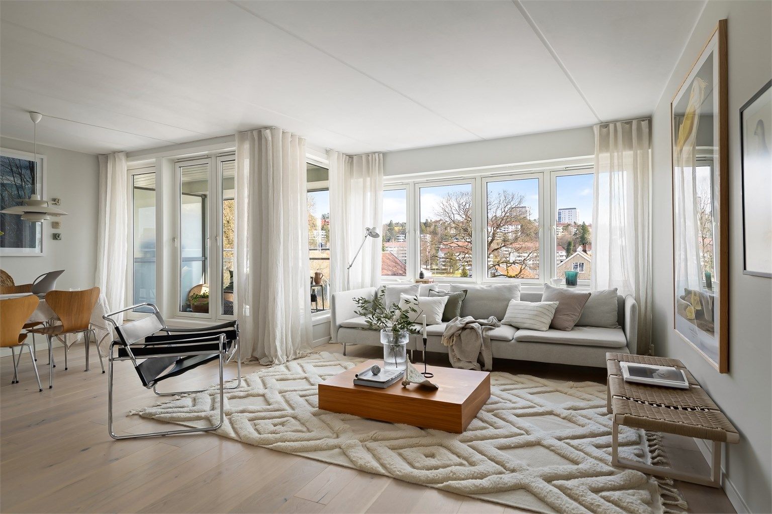 Moderne leilighet med en optimal, gjennomgående planløsning