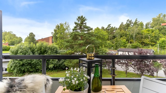 Durudveien ligger rolig og usjenert til i solrike og grønne omgivelser