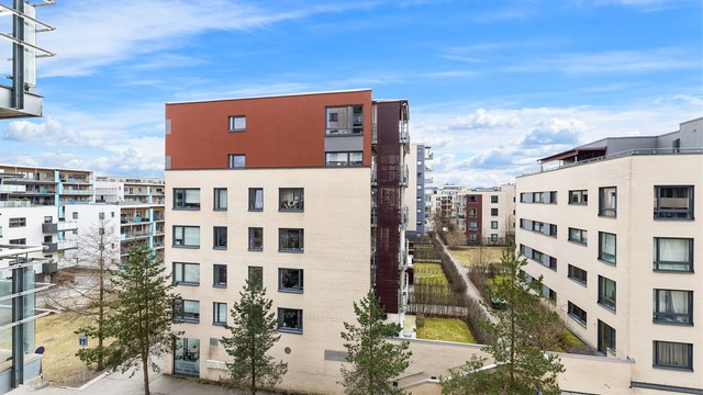 Utsikt fra balkongen.