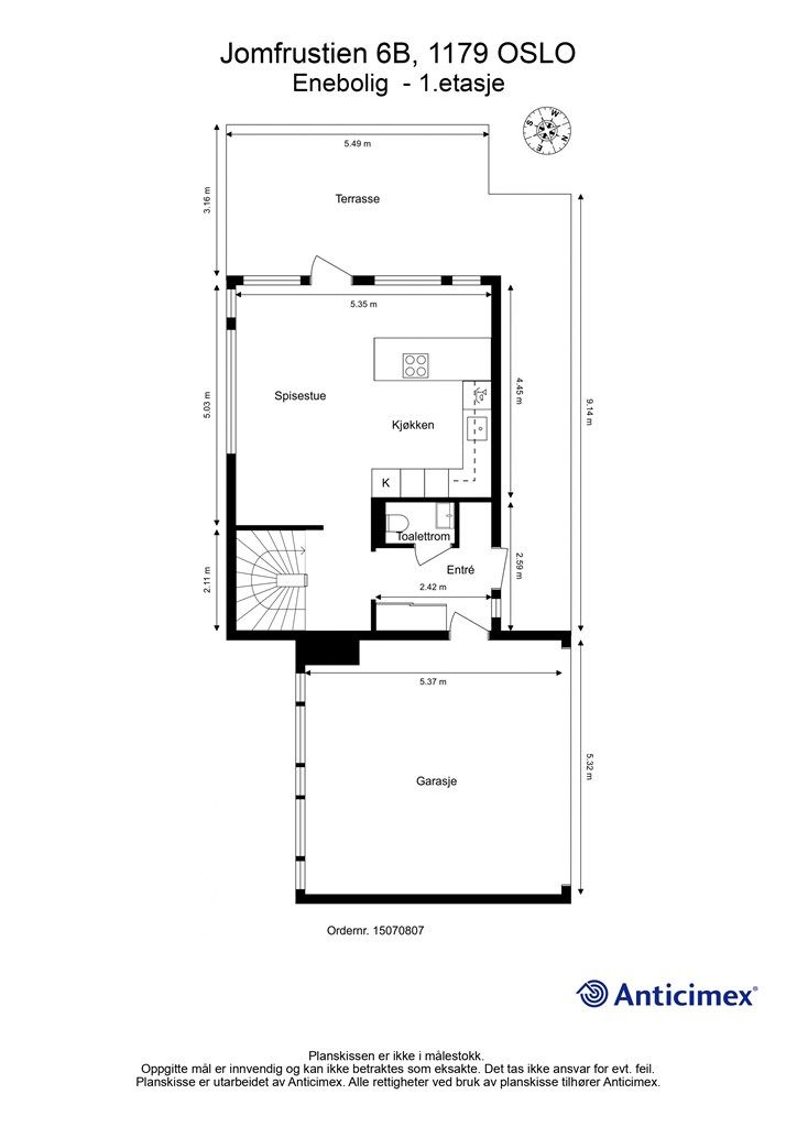 Plantegning - 1. etasje