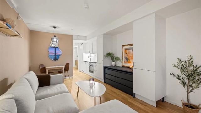 Den helhetlige utformingen gir en god romfølelse.