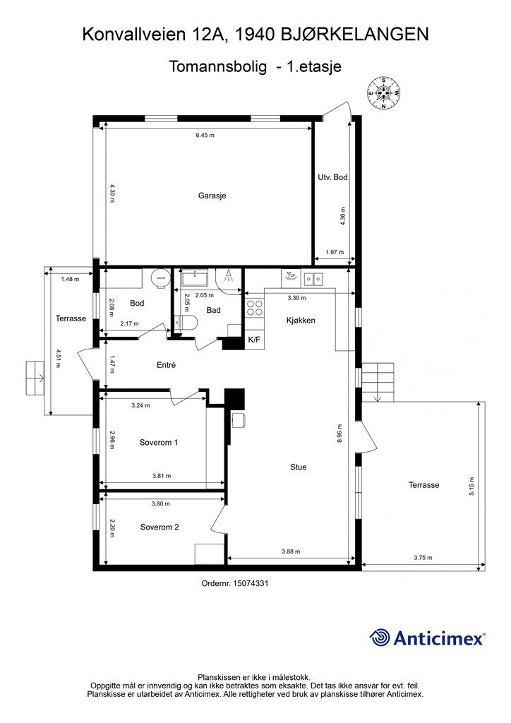 Plantegning - 1.etasje.
