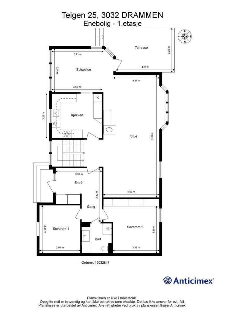 Plantegning 1. etasje