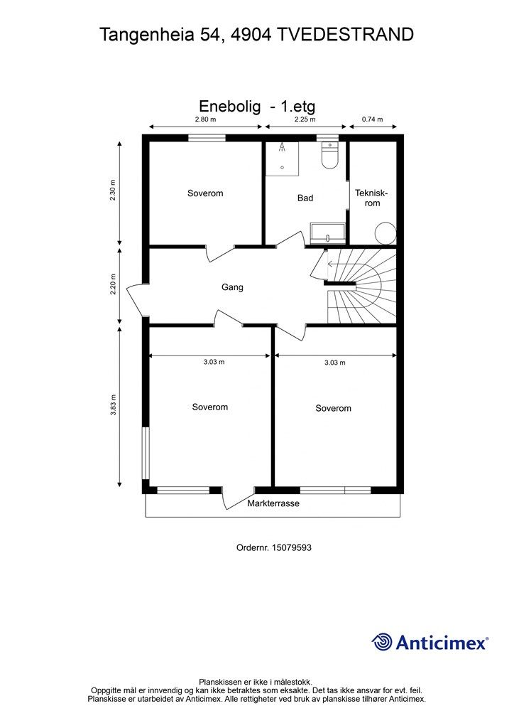 Plantegning 1. etasje.