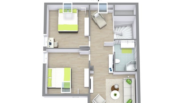 3D planegning 2. etasje