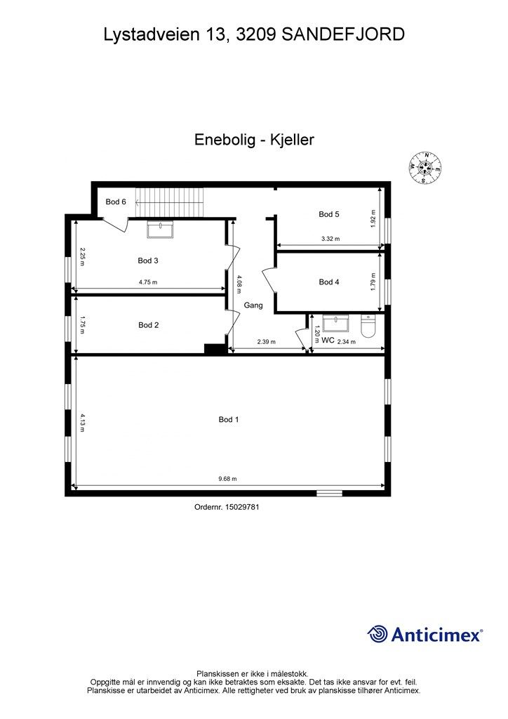 Plantegning kjeller