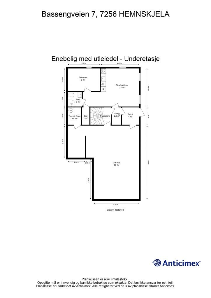 Planskisse underetasje