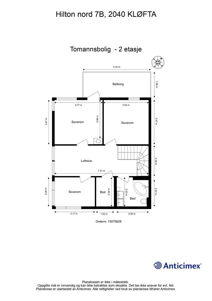 Plantegning- 2 etasje