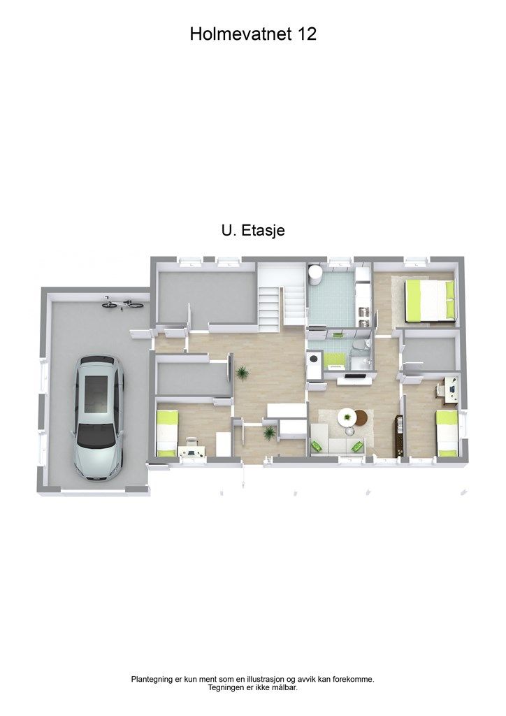 3 D plantegning underetasje
