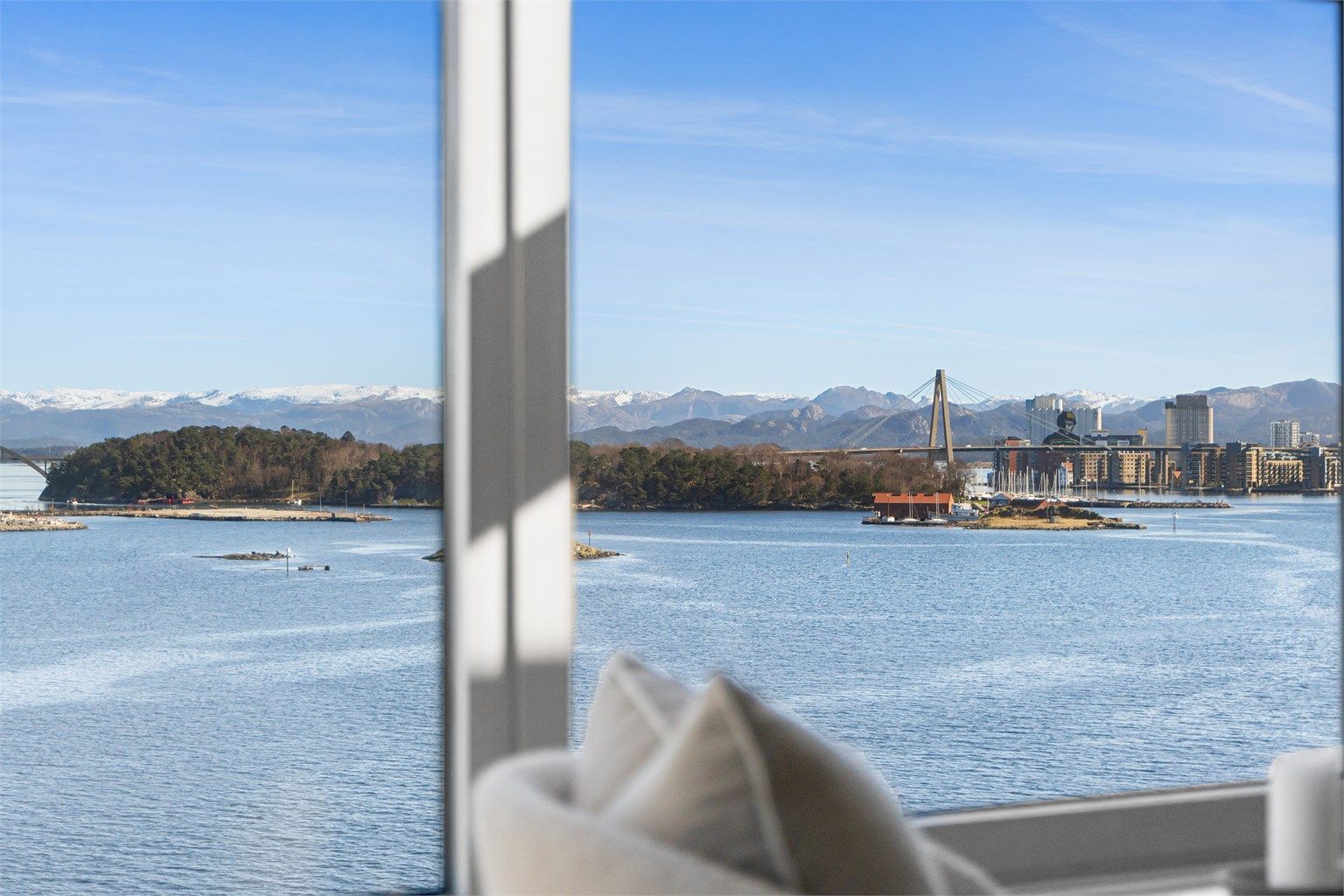 Her kan en følge med båttrafikk inn mot Stavanger sentrum.
