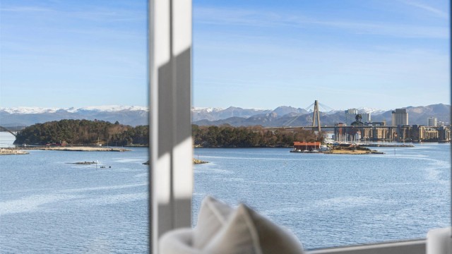 Her kan en følge med båttrafikk inn mot Stavanger sentrum.