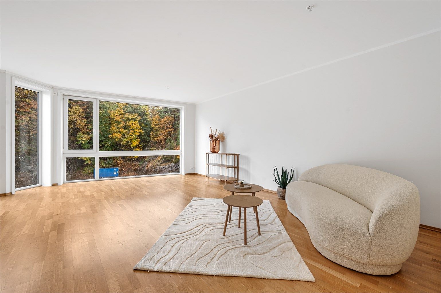 Koselig stue med nymalte overflater