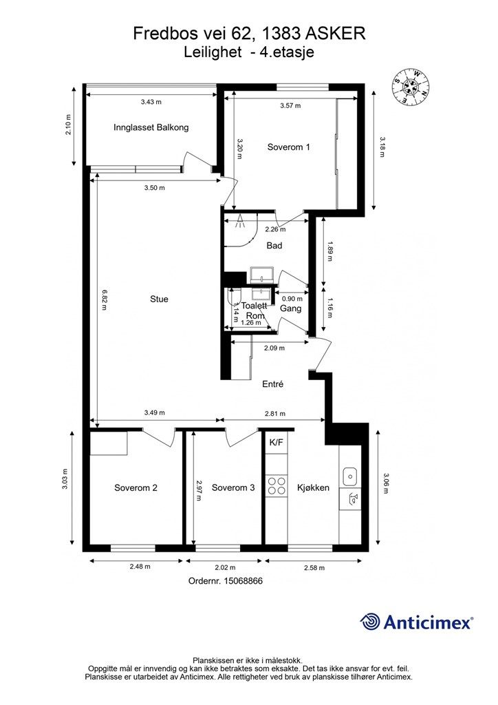 Plantegning - 4.etasje
