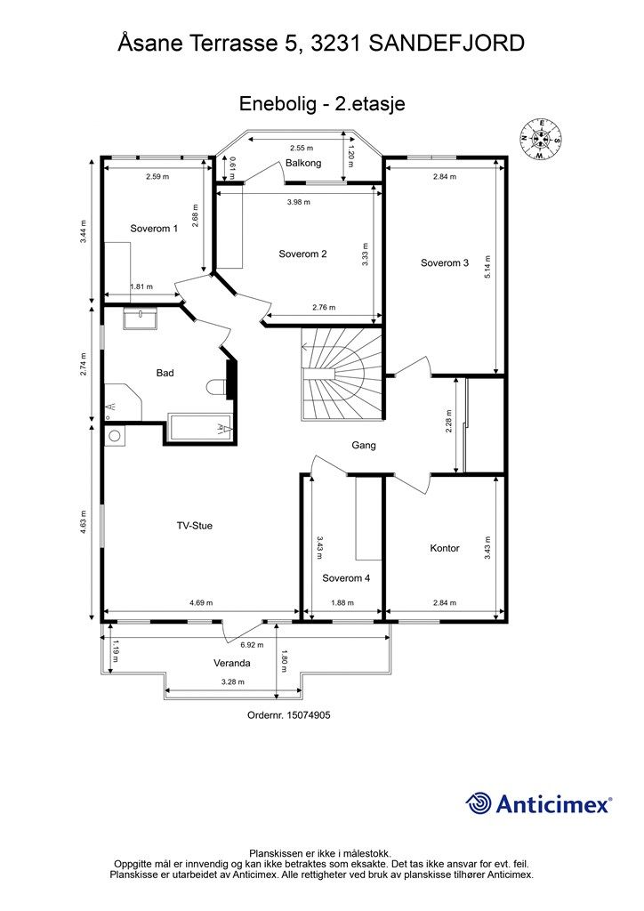 Plantegning 2.etasje.