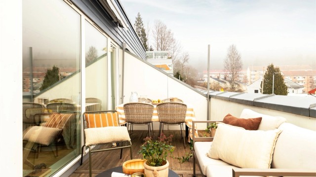 Fantastisk balkong på hele 11 kvm med gode solforhold