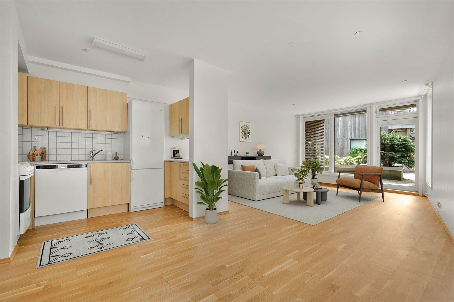 Lys og fin leilighet sentralt beliggende i Arendal sentrum (illustrasjonsmøbler)