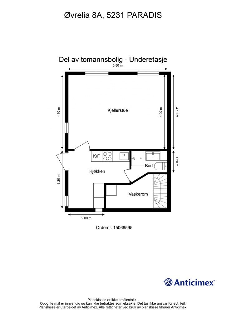 Plantegning underetasje.