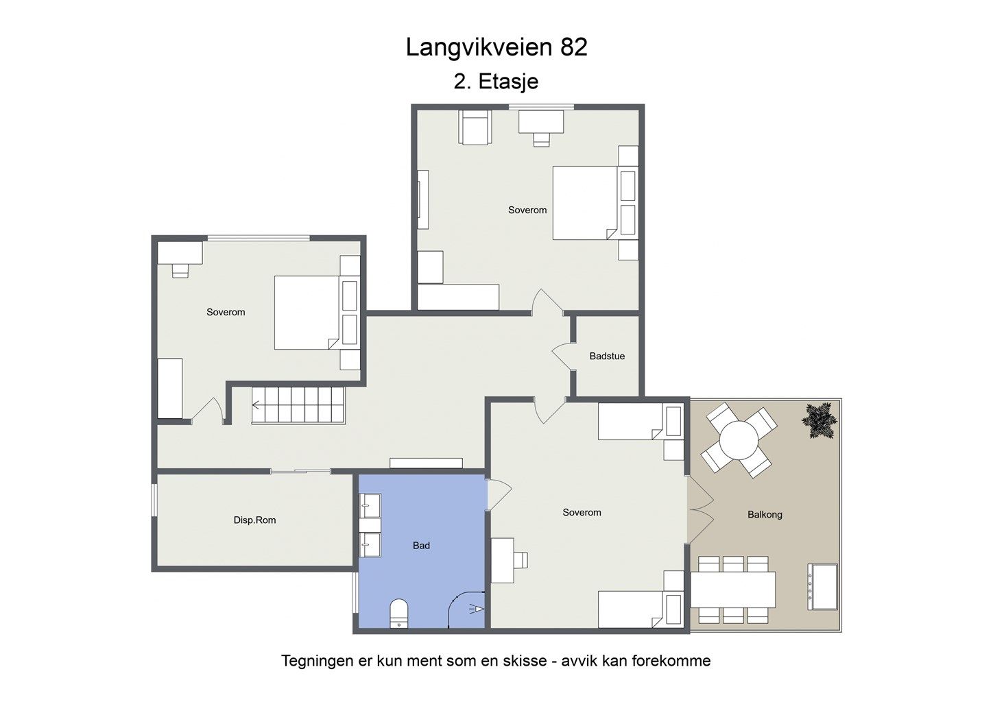 Planskisse 2. etasje.