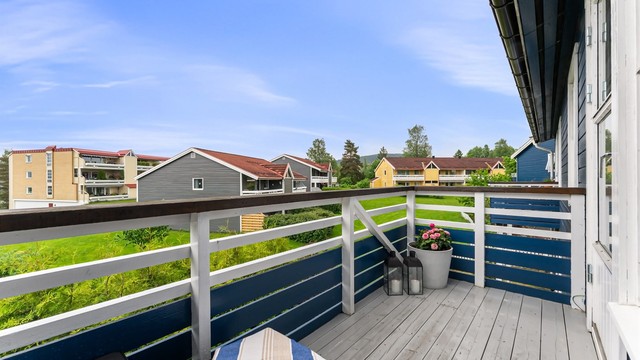 Balkongen er på 4 kvm, og er nordøstvendt