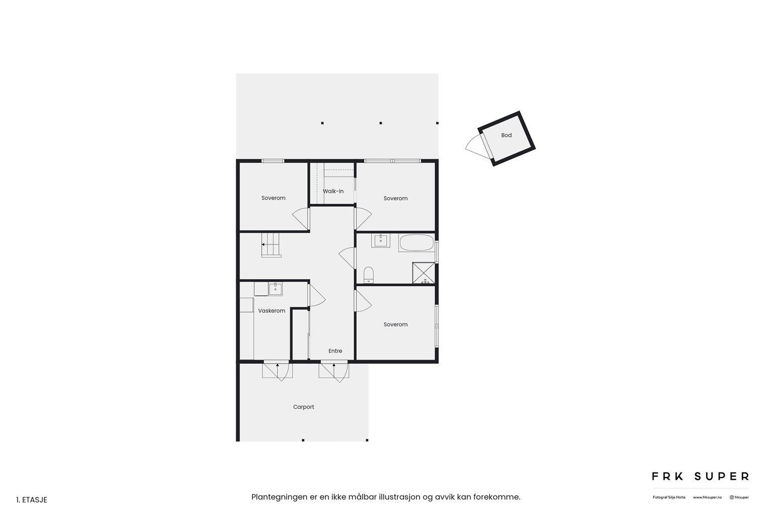 Planskisse 1 etasje. Særdeles god planløsning. 