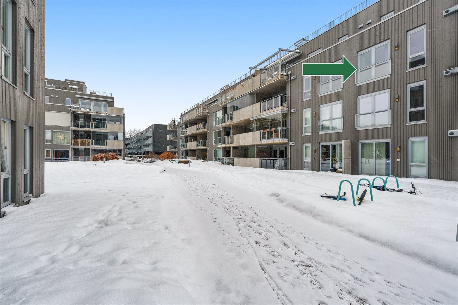 Leiligheten ligger i 3. etasje