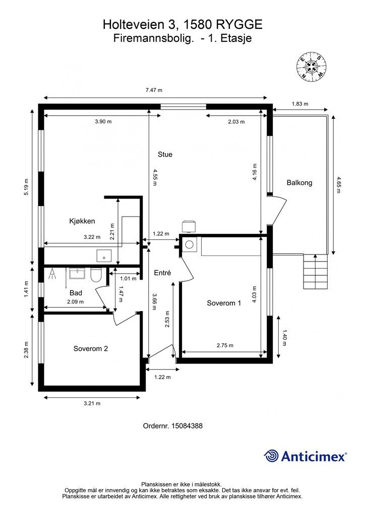 Veiledende planskisse Holteveien 3