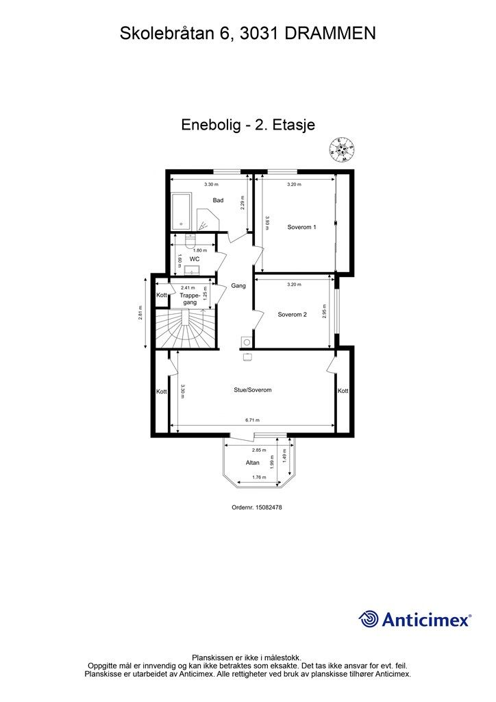 Plantegning - 2. etasje