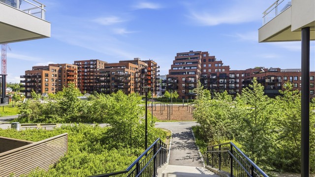Like i nærheten ligger Thon Senter Triaden som har 109 butikker og 17 spisesteder, hvorav noen har søndagsåpent. Nylig har det åpnet klatrepark. Det er også planer om et helsehus. For øvrig svært kort vei til buss, skole og barnehage