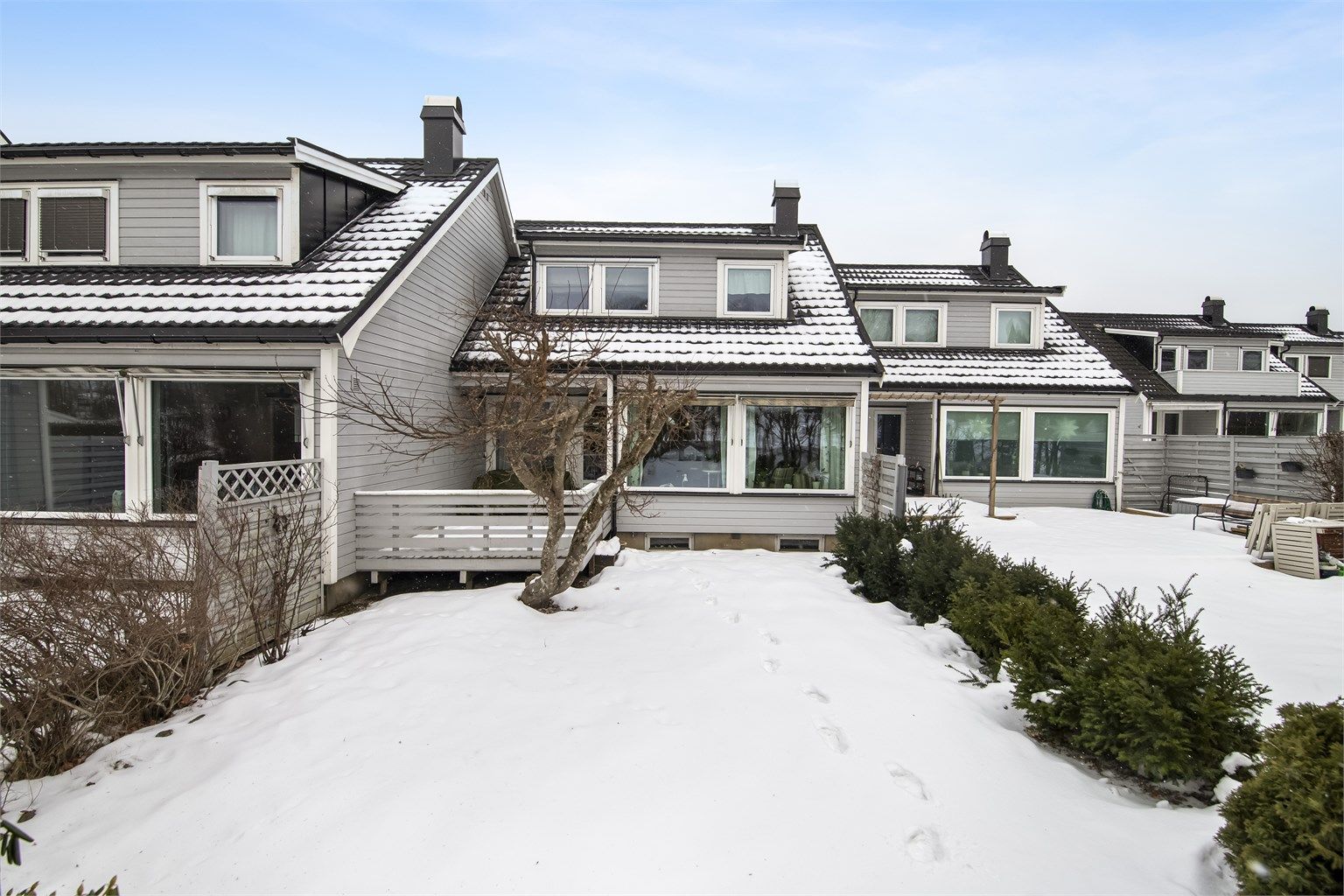 Hagen er plansatt med hekk