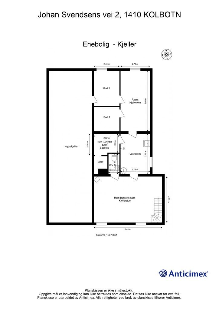 Plantegning - underetasje