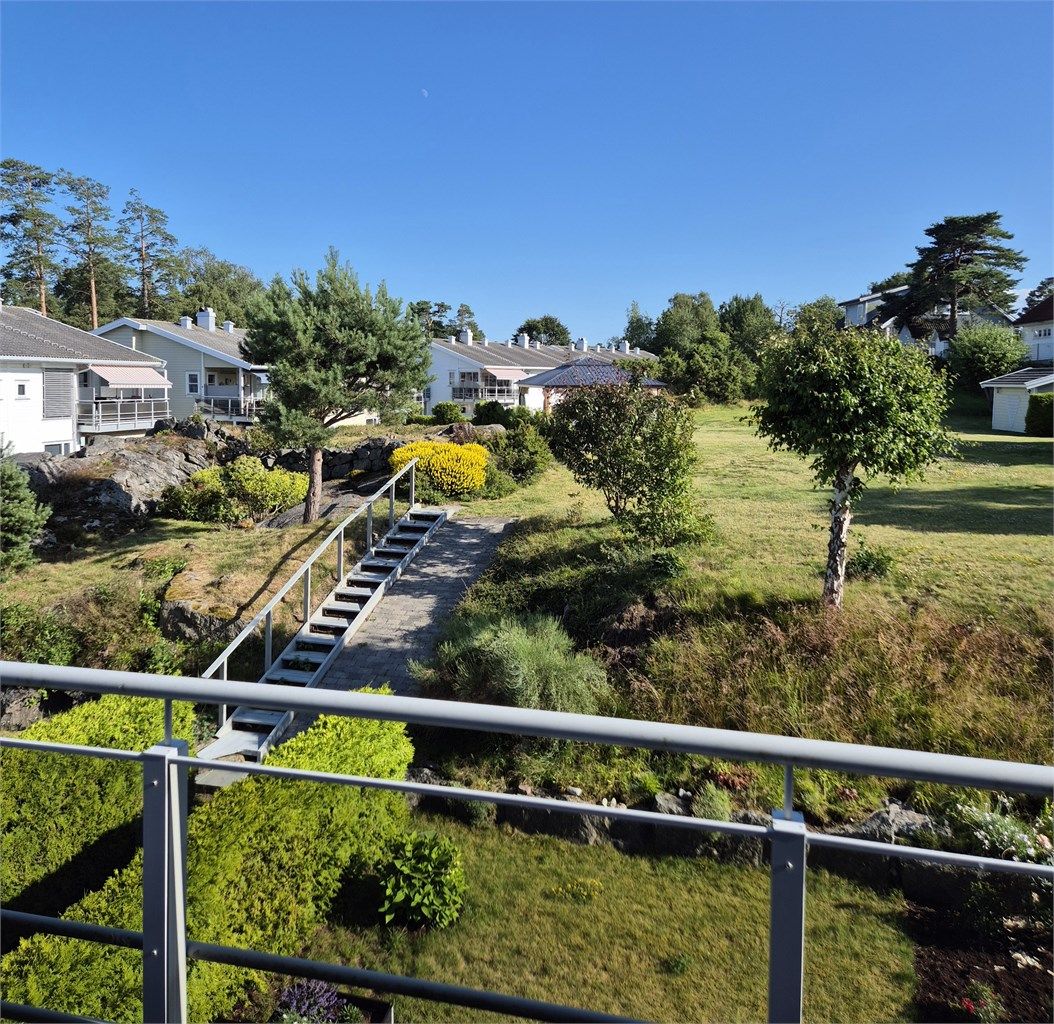 Fellesarealene sommerstid - frodig og velholdt.  (privat bilde)