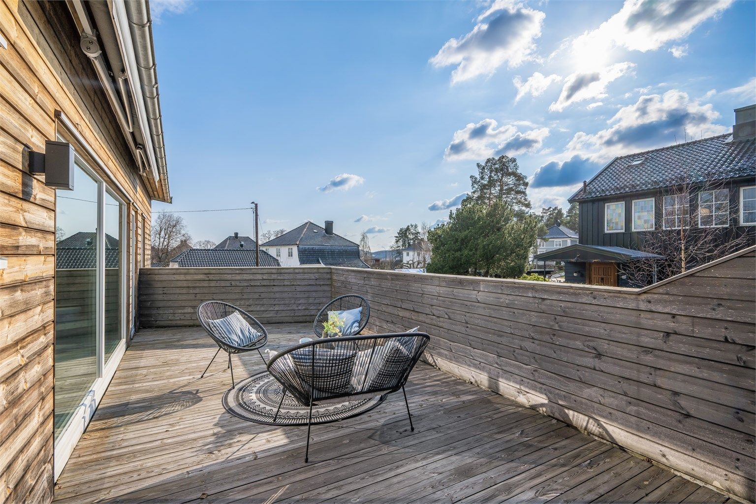 Her kan du nyte utsikten over nabolaget.