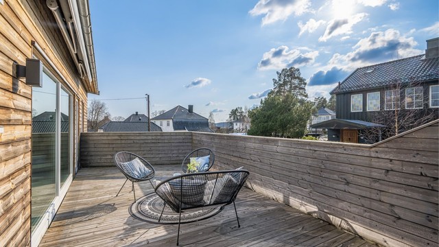 Her kan du nyte utsikten over nabolaget.