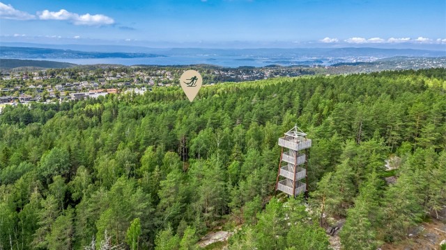 Branntårn Hellerasten - marka kan brukes både sommer som vinter.